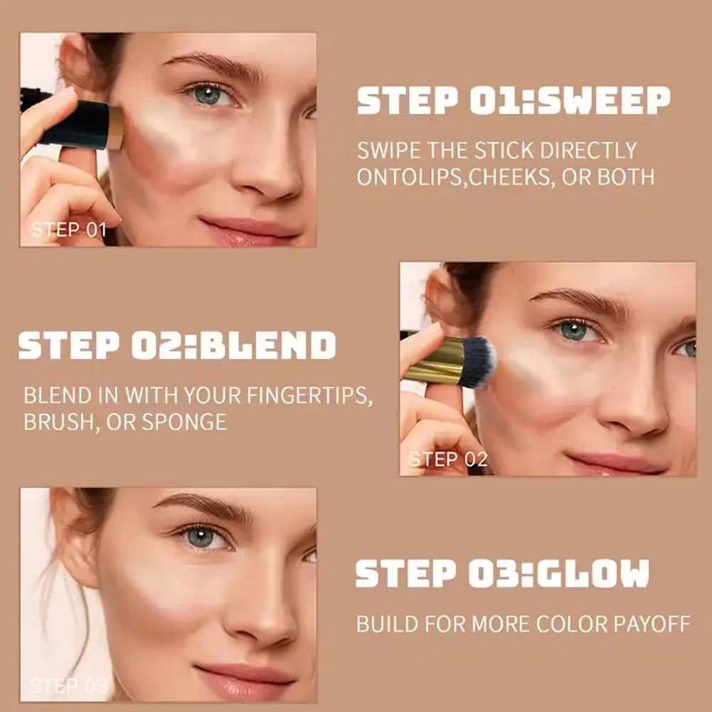 BIOAOUA 2-in-1 Contour & Highlight Stick – Waterproof Makeup