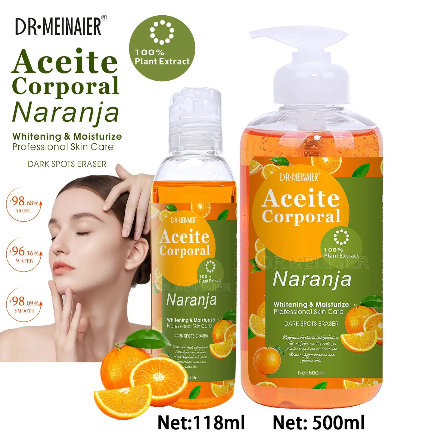 500/118ml Aceite Corporal Whitening Moisturize Professional Skin Care Dark Spots Eraser Repair Facial Body SPA Massage VC Oil Peaceful Pleasures Health and Wellness