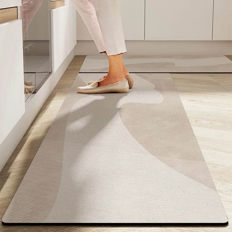 Japanese Style Crystal Velvet Kitchen Mat – Anti-Slip Area Rug