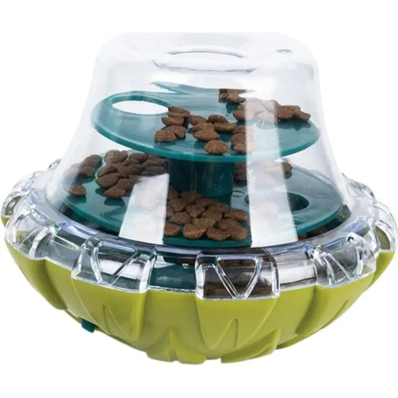 Dog & Cat Slow Feeder Wobble Tumbler Treat Dispenser Toy Slow Feeder Puzzle Toy Peaceful Pleasures Health and Wellness B 200g