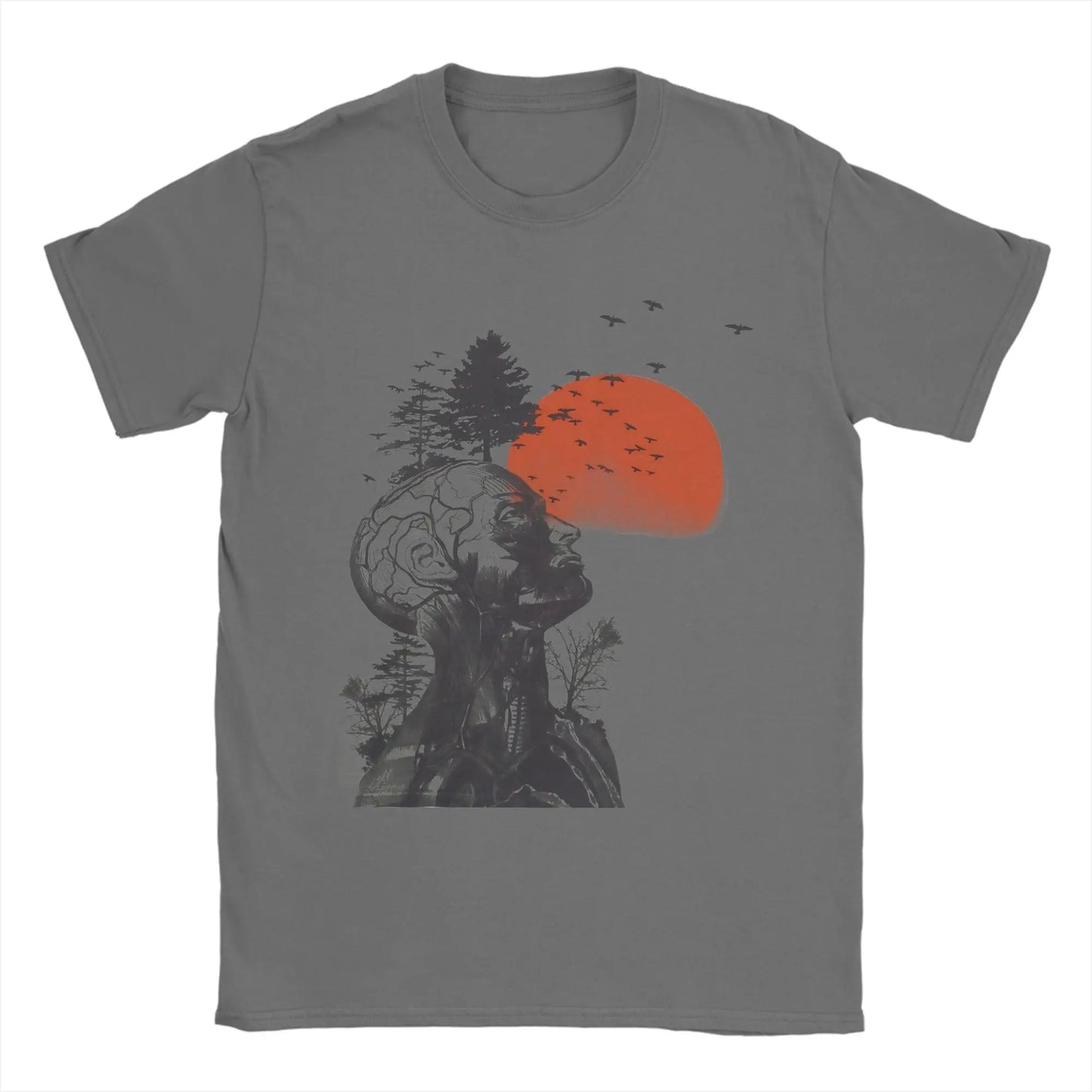 Men's T-Shirt Alan Hangover Awesome Pure Cotton Tee Shirt Short Sleeve T Shirts Round Collar Clothes Summer Peaceful Pleasures Health and Wellness Dark Grey M