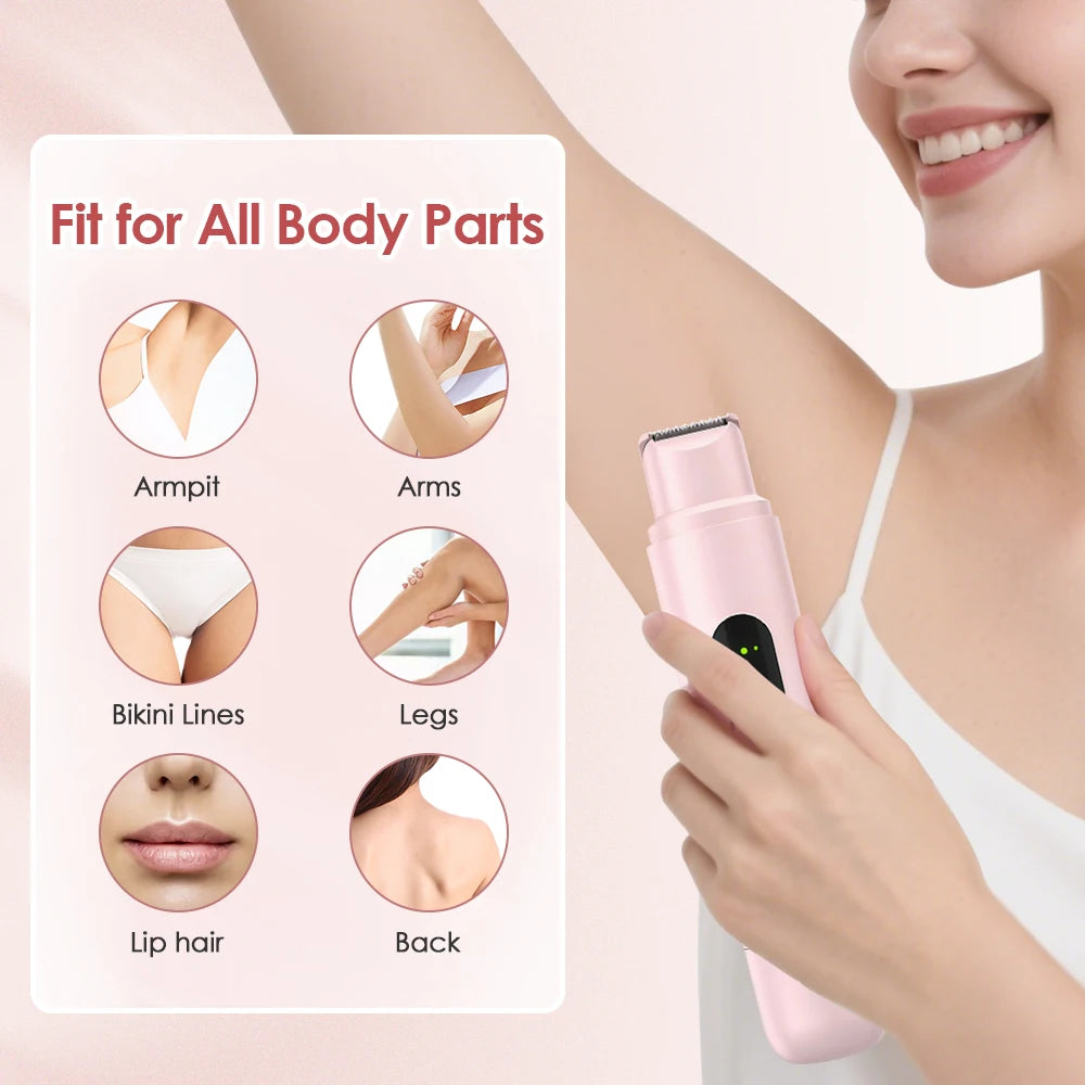 Electric Epilator for Women Bikini Hair Removal Rechargeable Portable Facial Shaver for Body Painless Eyebrow Razor Waterproof Peaceful Pleasures Health and Wellness