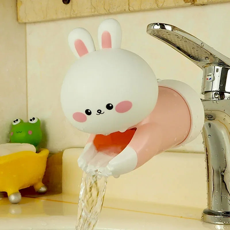 Upgraded Baby Cartoon Faucet Extender Hot Selling Children Hand Washing Assist Device Faucet Splash Proof Extended Mouth Peaceful Pleasures Health and Wellness Rabbit