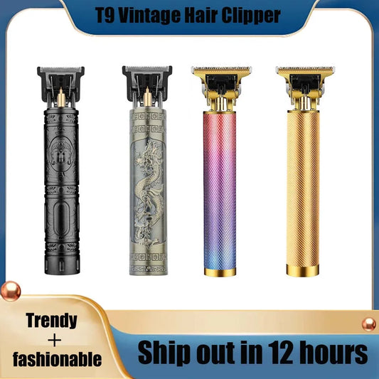 T9 Vintage Hair Trimmer USB Fast Charging Hair Cutting Machine Electric Hair Clipper Portable Shaver Barber Professional Barber Peaceful Pleasures Health and Wellness