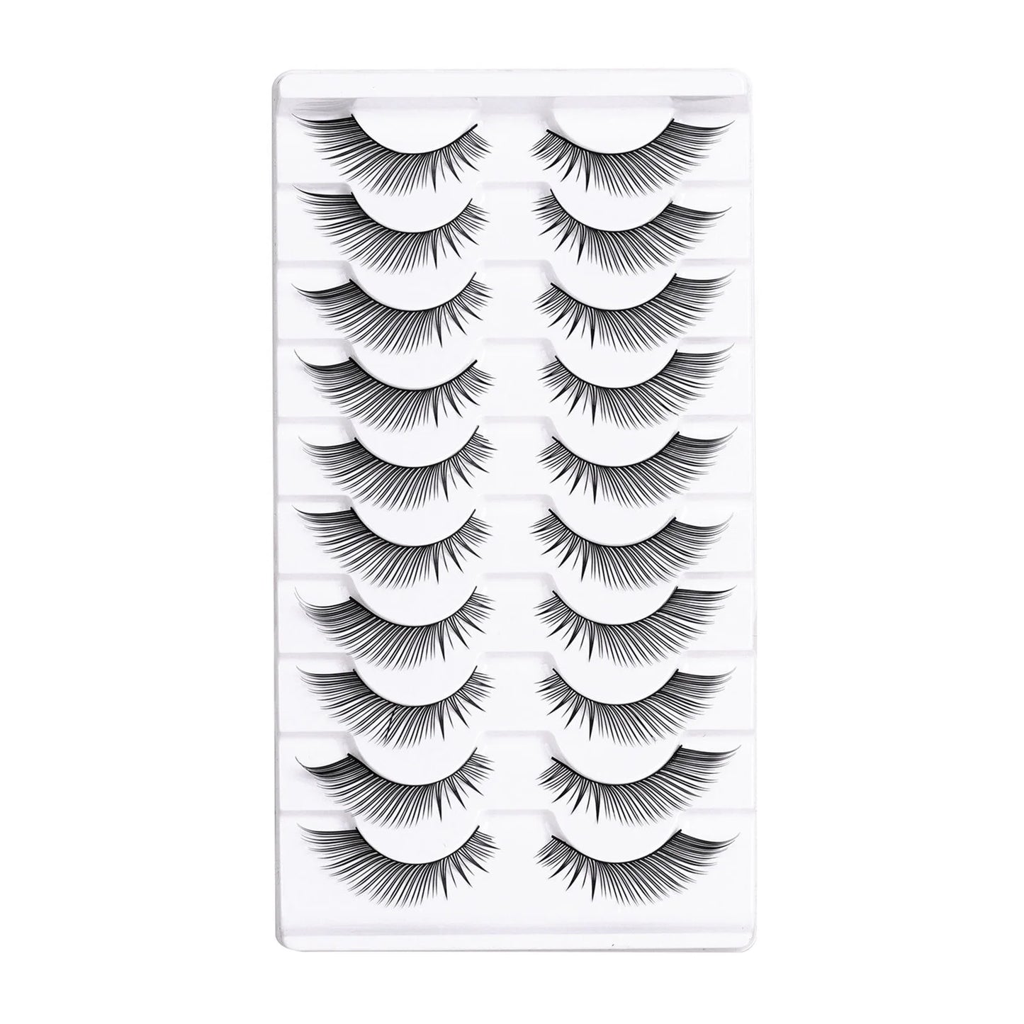 3D Fluffy False Eyelashes – 10 Pairs Full Strip Lashes