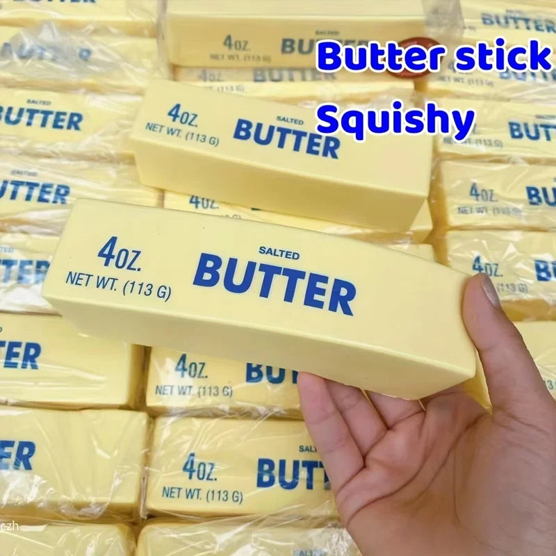 Butter Stick Squishy Toy Slow Rising Squeeze Toy Butter Bar Brick Squishy Fidget Toy Anti Stress Release Hand Relax Gift Toy Peaceful Pleasures Health and Wellness