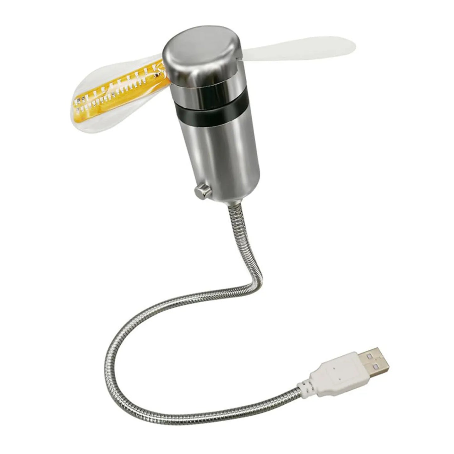 VODOOL USB Mini Fan with LED Clock & Temperature Display