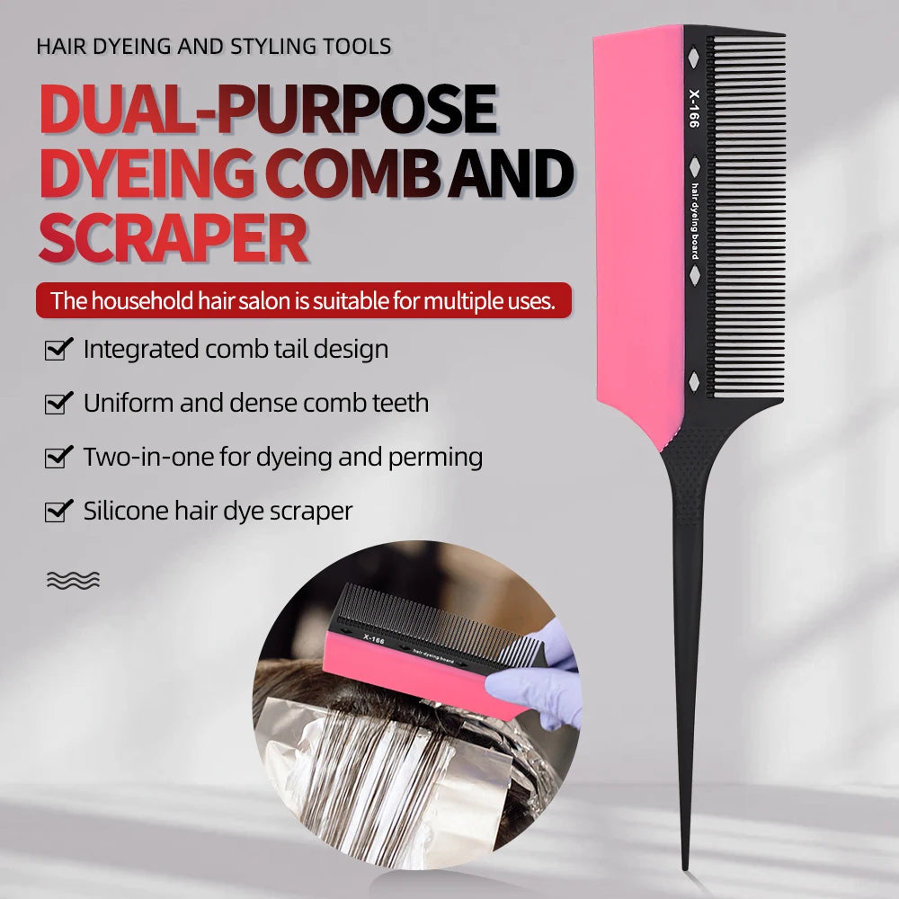 Salon Quality Hair Dye Brush Comb Fine-Tooth Applicator Tip-Tail Sectioning Tool for Home Highlight Dyeing Peaceful Pleasures Health and Wellness