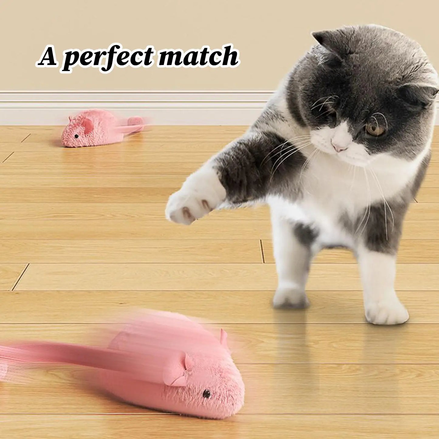Interactive Plush Mouse Cat Toy – Sound & Glow Kitten Toy
