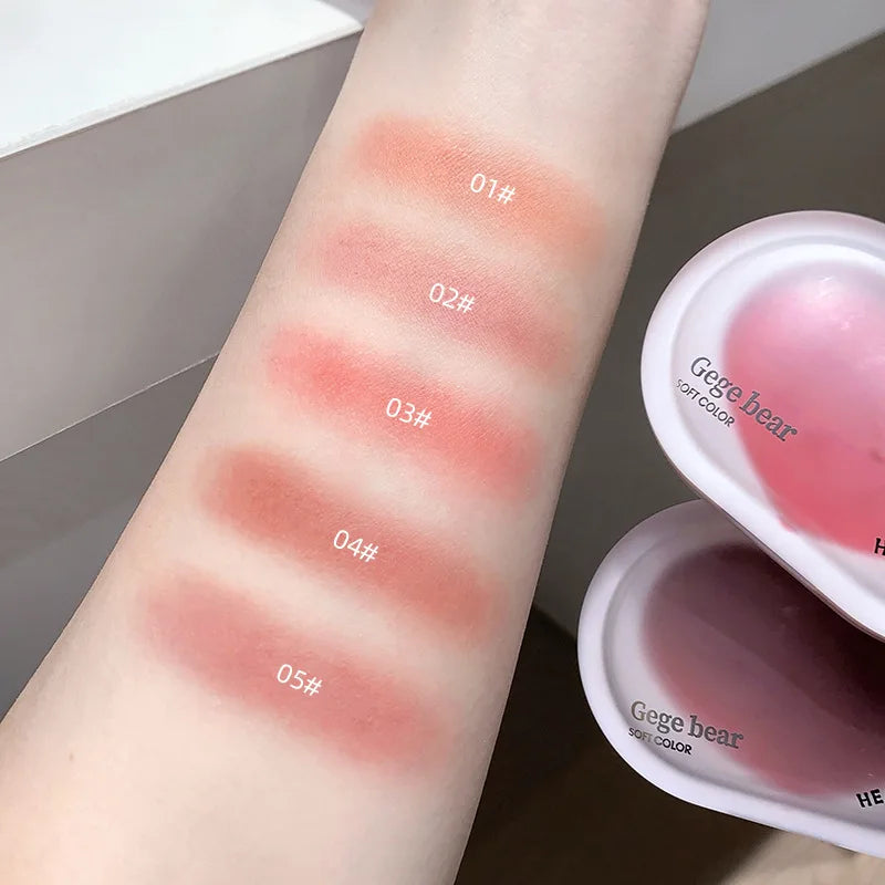 Single Color Heartbeat Cream Blush: Silky Texture Long-lasting Natural Monochrome Cheek Makeup for Daily Fresh Look Peaceful Pleasures Health and Wellness