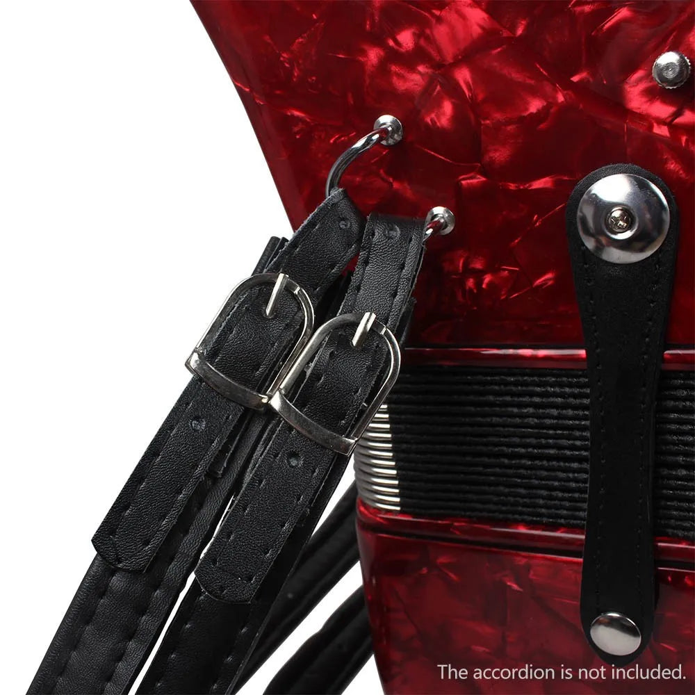 One Pair Adjustable Synthetic Leather Accordion Shoulder Straps