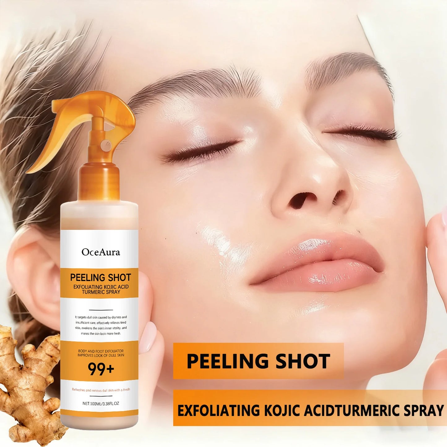 Kojic Acid & Turmeric Brightening Body Spray – Dark Spots