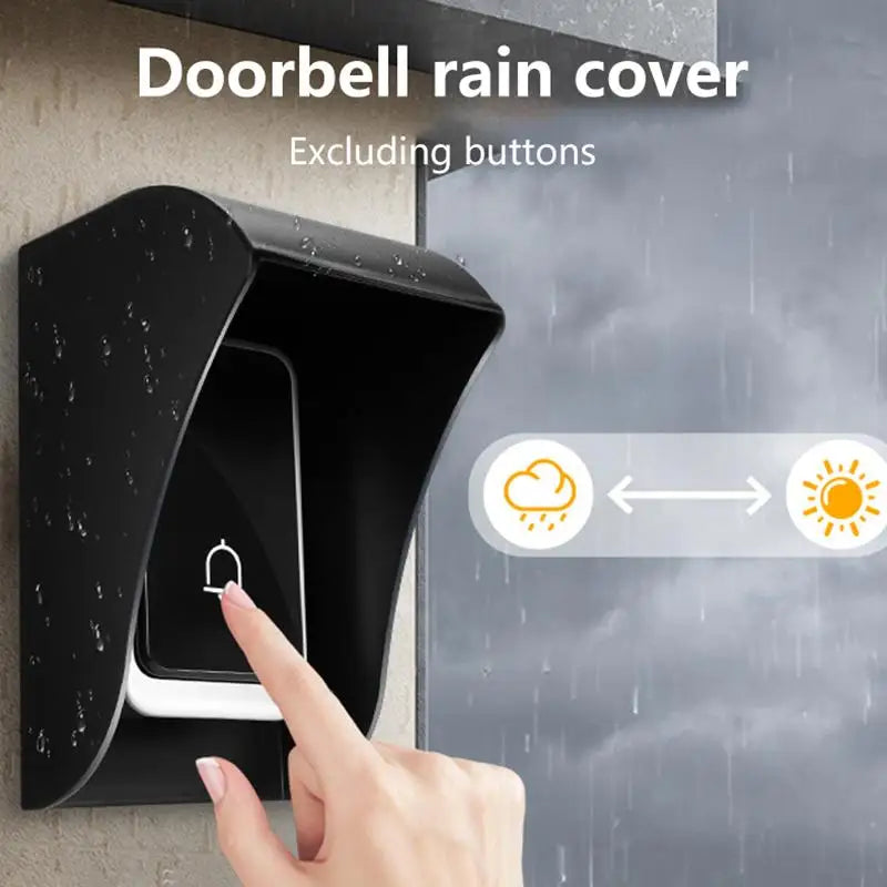 New 1/2/3PCS Waterproof Guard Cover Rainproof Case Plastic Rain Protector Outdoor Wireless Doorbell Cover Peaceful Pleasures Health and Wellness