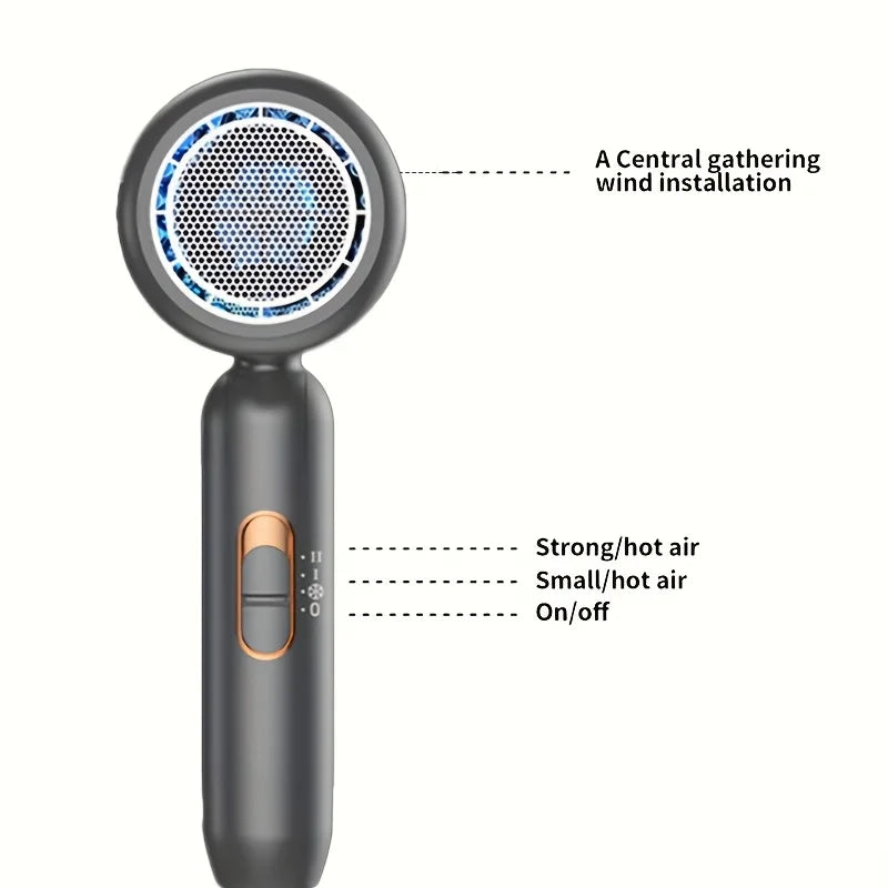 High-Speed Hair Dryer with Blow Nozzle, Intelligent Temperature Control, Low Noise, Negative Ion Hair Dryer, Suitable for Home and Travel Use Peaceful Pleasures Health and Wellness