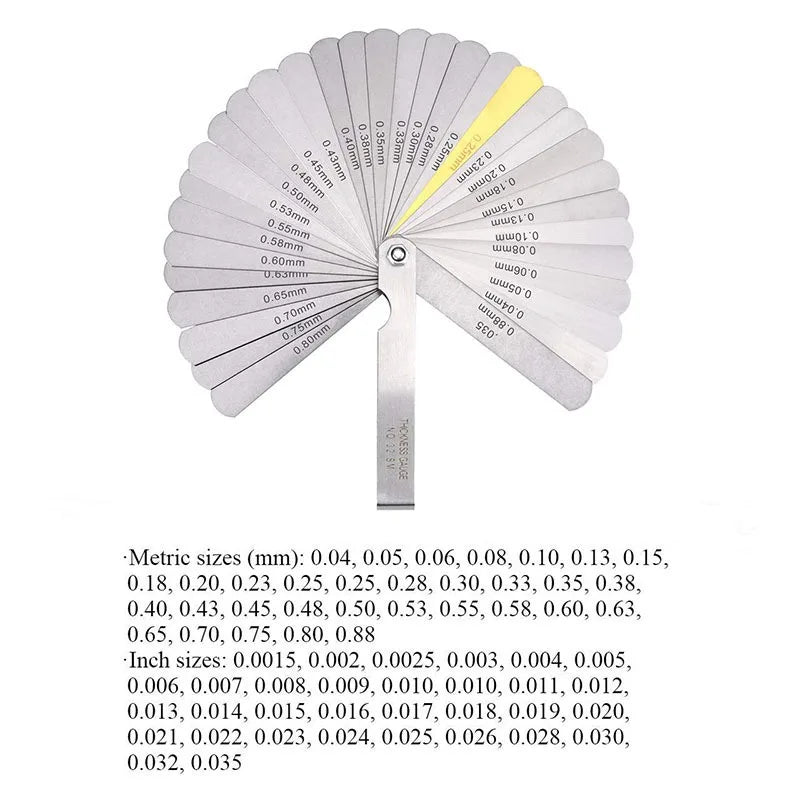 Feeler Gauge Portable Durable Various Specifications Arc Stainless