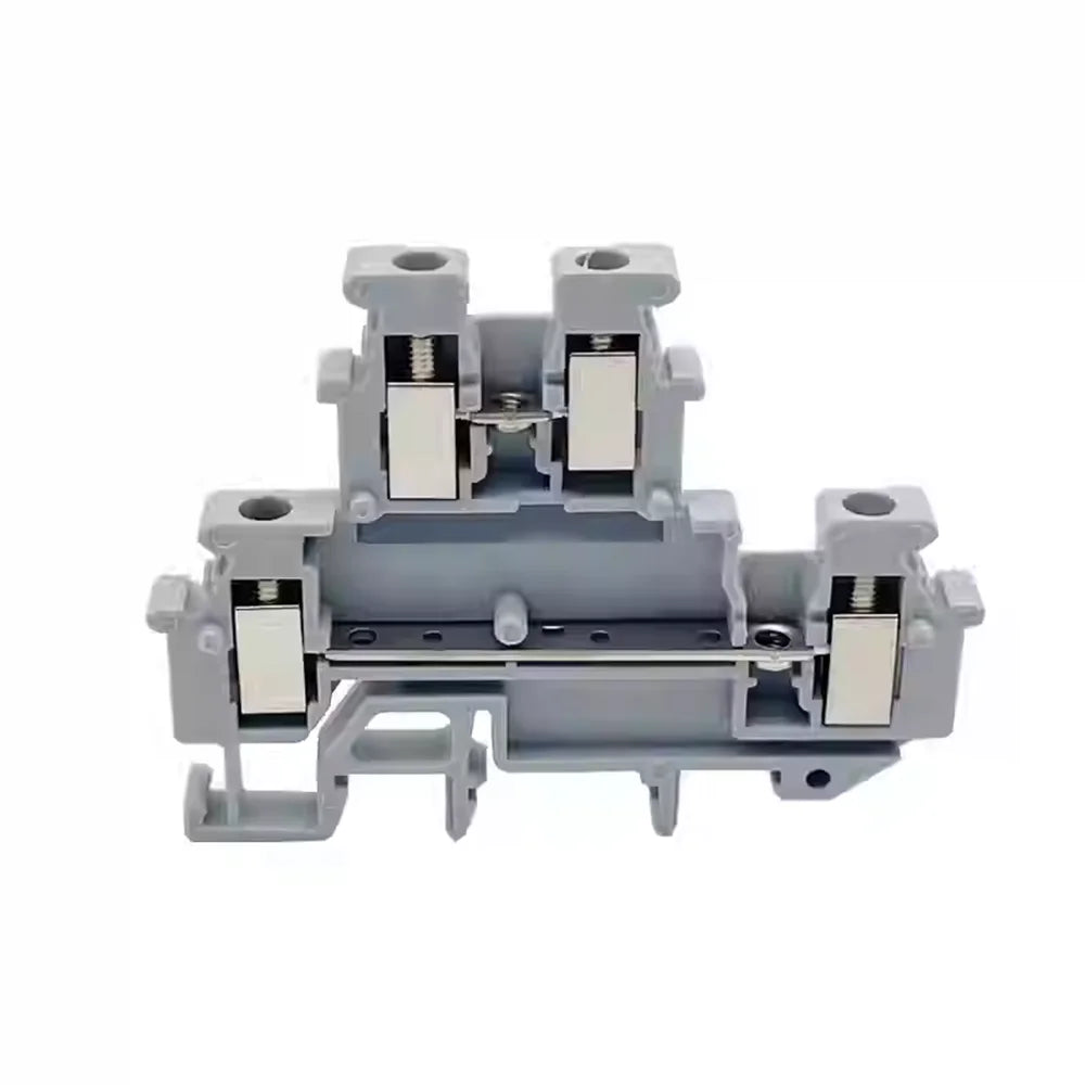 10Pcs MBKKB2.5 Double-layer Wiring Terminal Block,Universal Feed-Through Plug MBKKB-2.5 Double Level Din Rail Terminal Block Peaceful Pleasures Health and Wellness MBKKB2.5-Gray