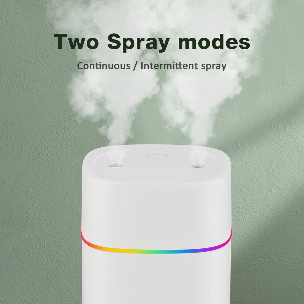 600ML Air Humidifier USB Charging Essential Oil Purifier Aroma Diffuser Aromatherapy Mist Maker Lights for Home Office Car Peaceful Pleasures Health and Wellness