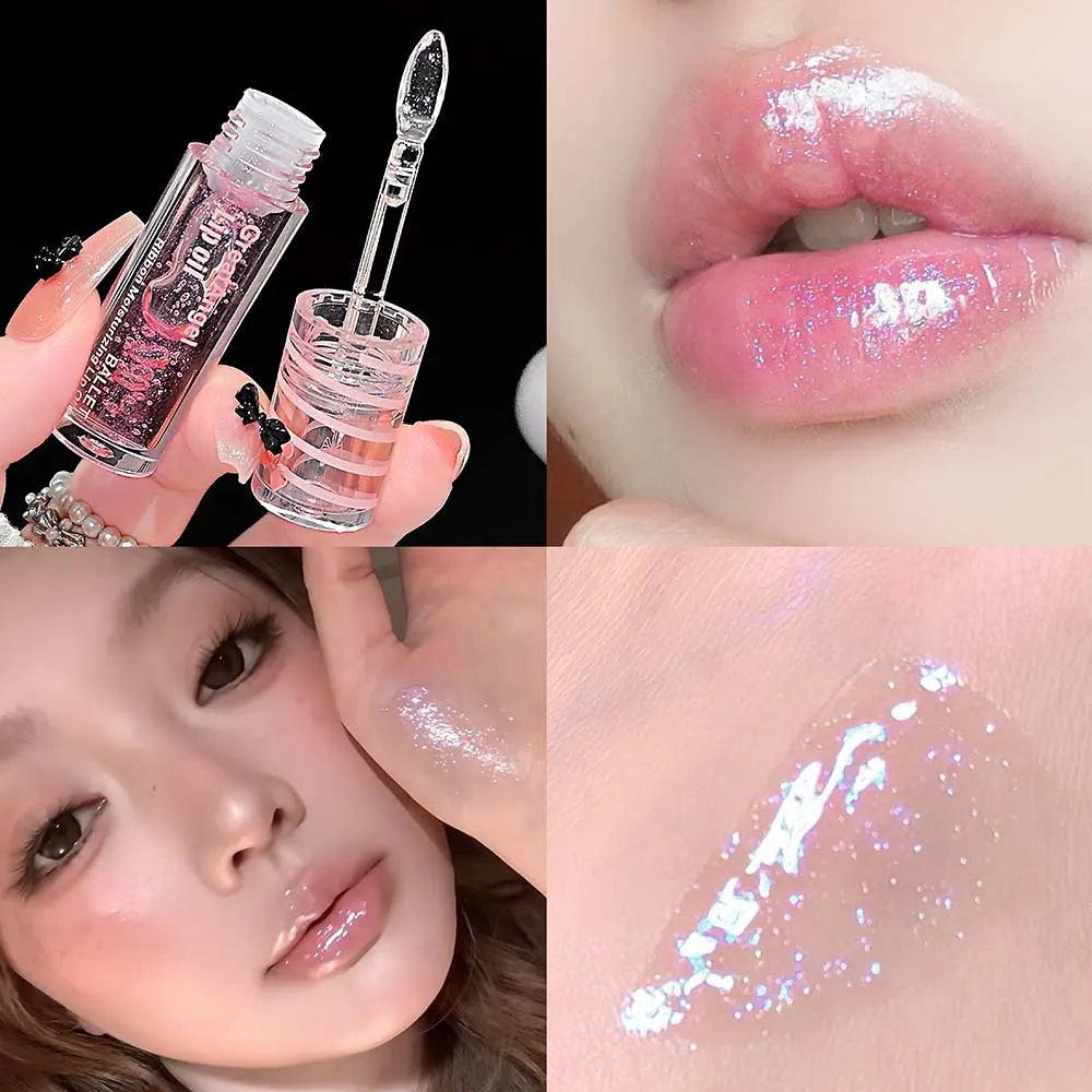 Crystal Jelly Lip Oil Gloss – Plumping & Moisturizing Shine