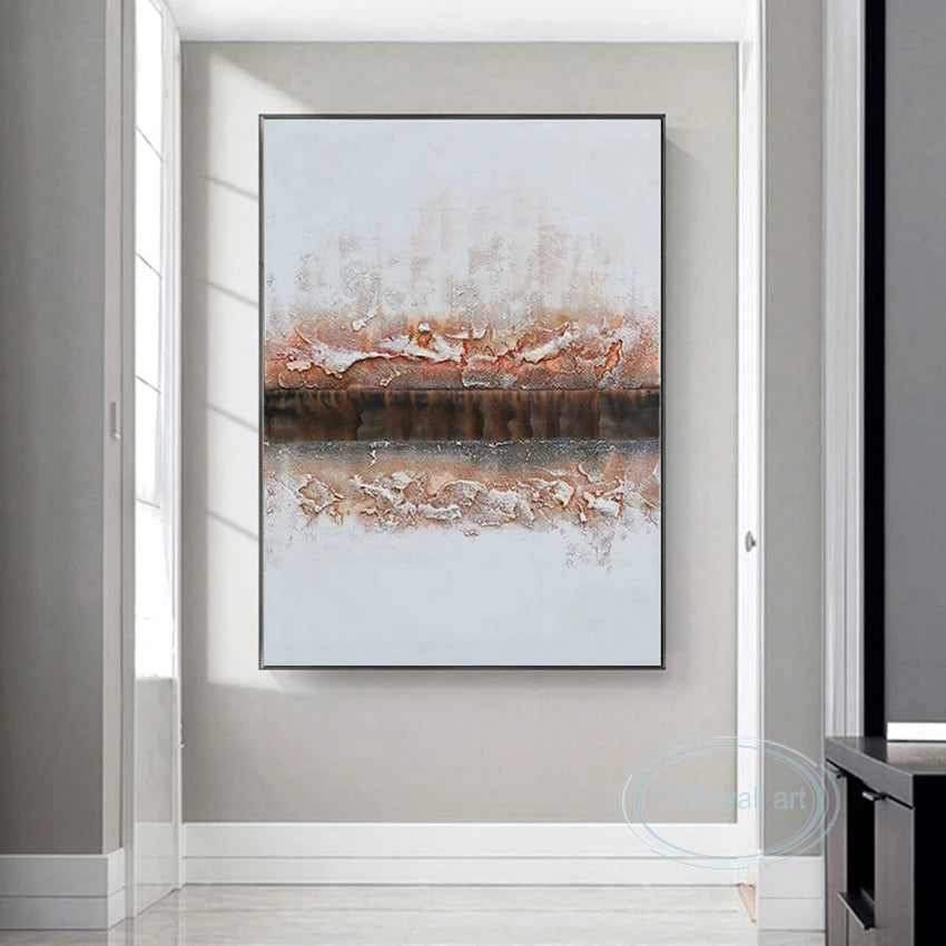Wall Decoration Oil Painting Modern Handmade Abstract Canvas Hanging Poster Living Room Bedroom Restaurant Thick Texture Picture Peaceful Pleasures Health and Wellness