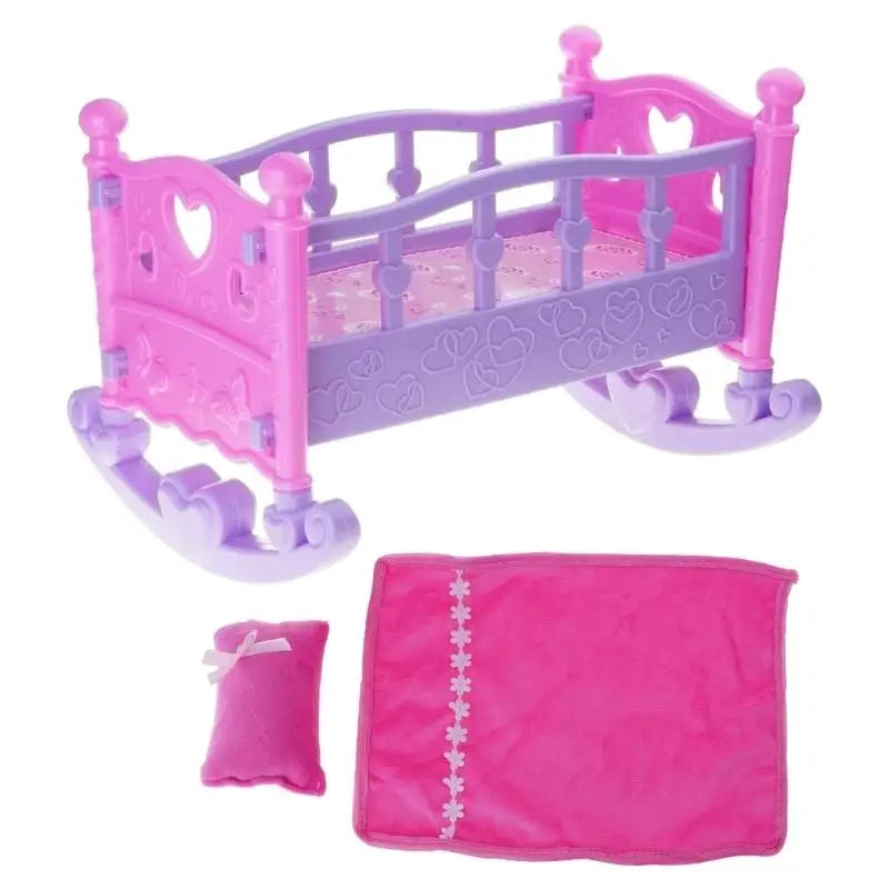 Miniature Dollhouse Bed Assembly Kit – Pretend Play Toy for Kids