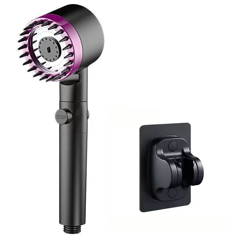 3-Mode Filtered Massage Shower Head | One-Click Water Stop
