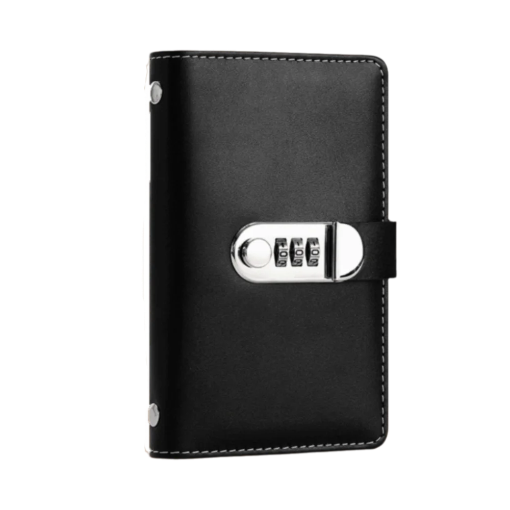 PU Leather Budget Binder with Lock | Cash Envelope Organizer
