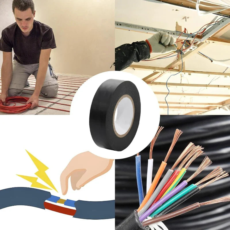 Black PVC Electrical Insulating Tape – Heat Resistant & Waterproof