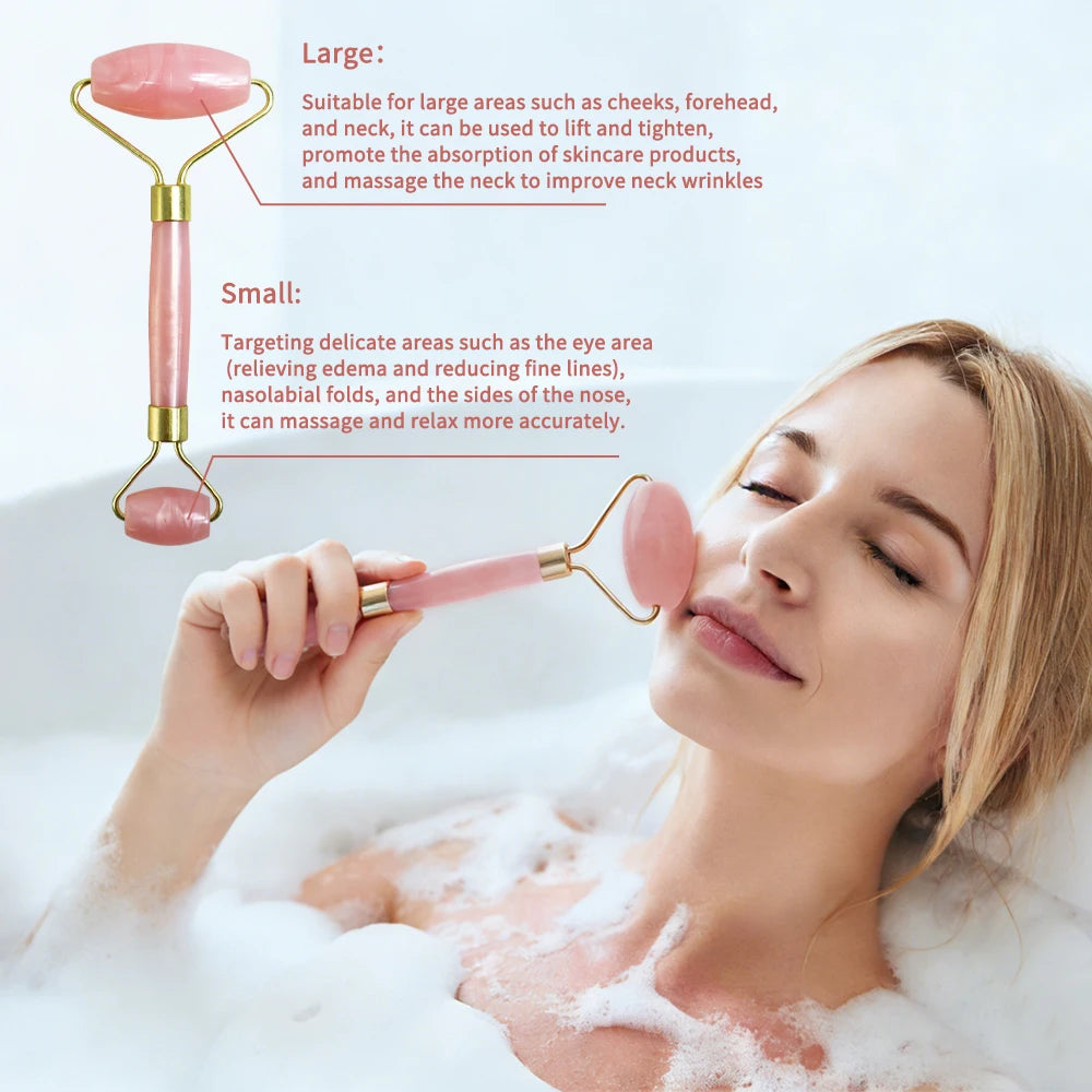 VamsLuna Resin Crystal Facial Scraping Roller Set | Anti-Wrinkle