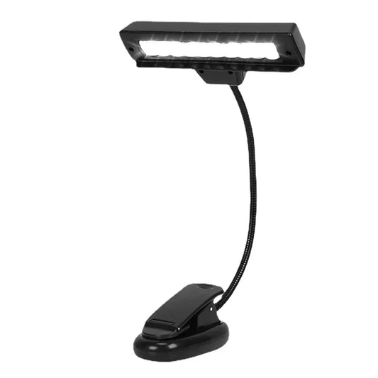 10 LED White Reading Orchestral Sheet Music Stand Light Lamp Battery Peaceful Pleasures Health and Wellness