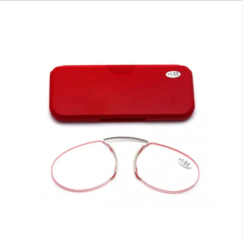 Nose Clip Ultra Light Elderly Glasses Card Style Magnifying Reading Glasses for Men Women Portable Tr Frameless Reader Glasses Peaceful Pleasures Health and Wellness