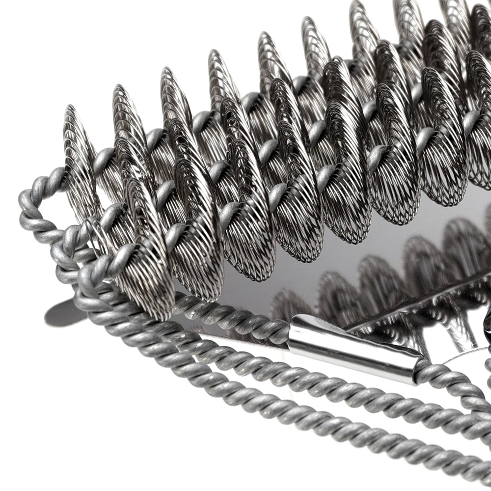 Safe Grill Brush, Bristle Free BBQ Grill Brush, Great Grilling Accessories, Rust Resistant Stainless Steel Barbecue Cleaner Peaceful Pleasures Health and Wellness