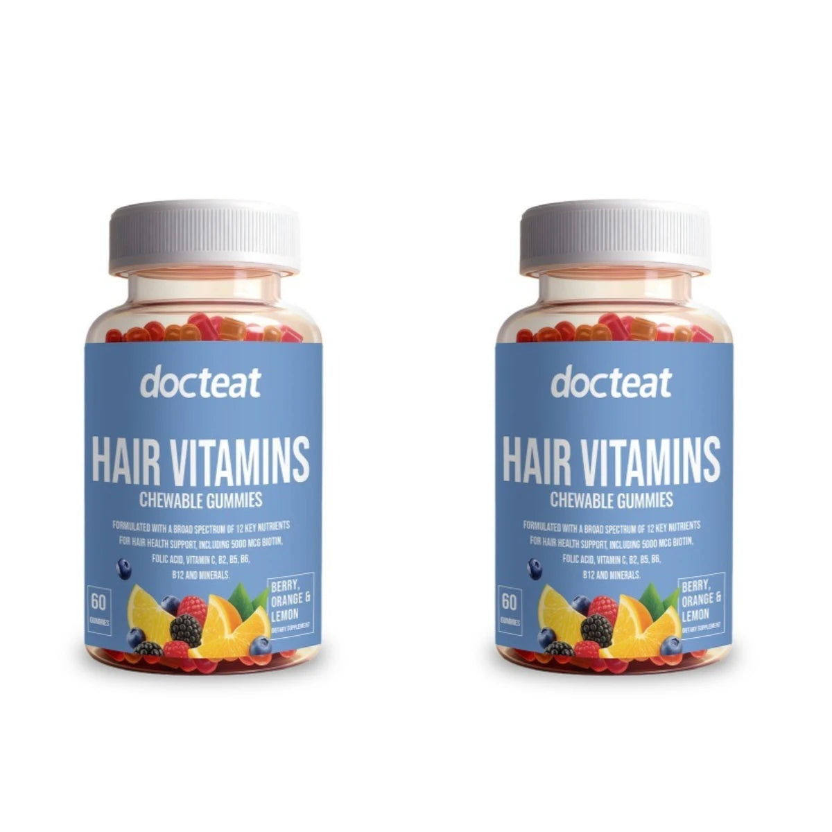 Biotin 5000mcg Hair Nail Skin Gummy Vitamins | 60 Count