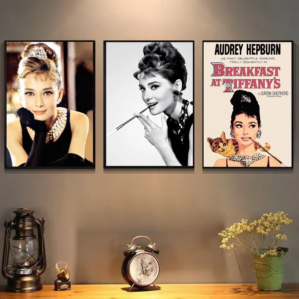 Audrey Hepburn HD Wall Poster – Waterproof PVC Sticky Decor Wall Art Poster Peaceful Pleasures Health and Wellness
