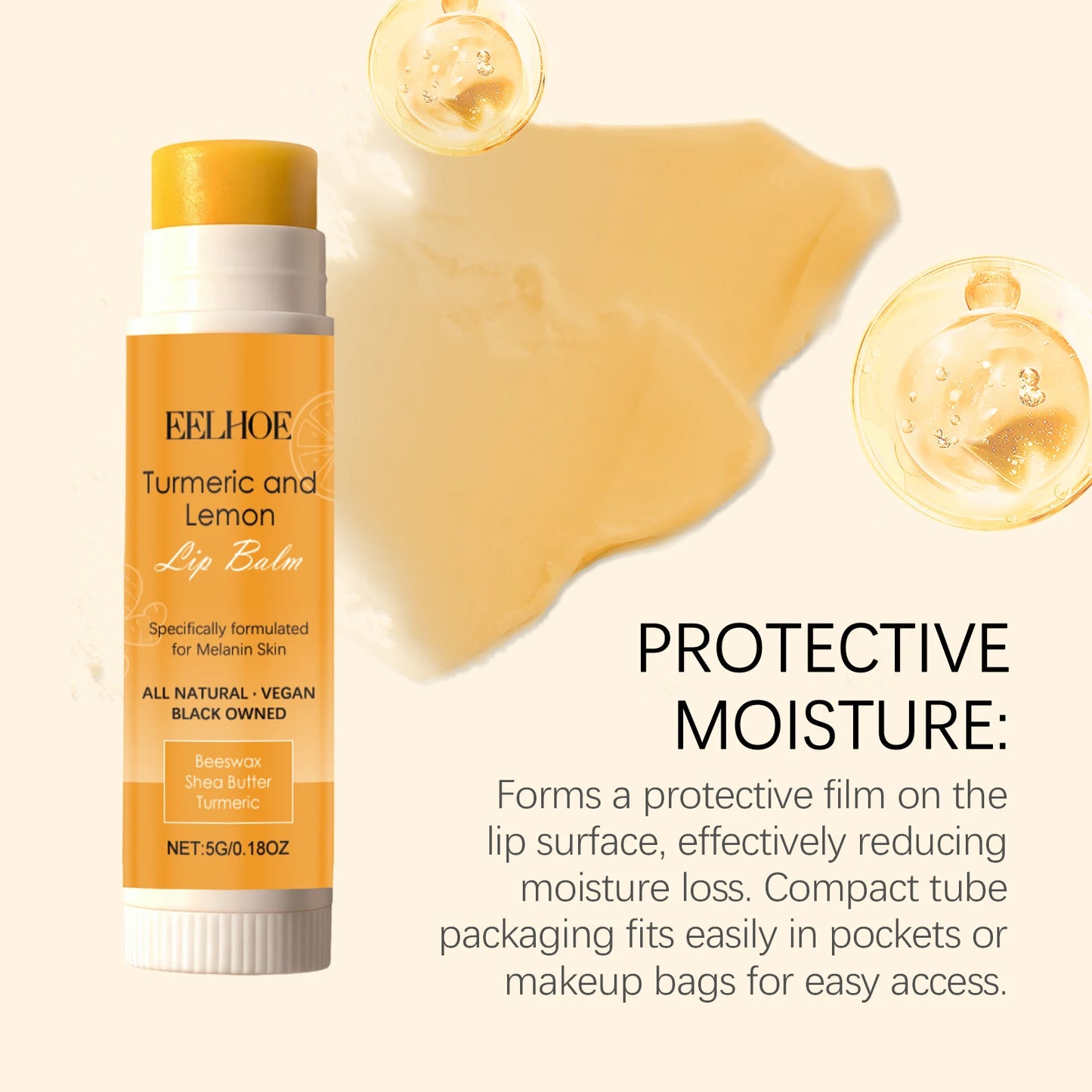 Eelhoe Turmeric Lemon Lip Balm – Moisturizing & Brightening