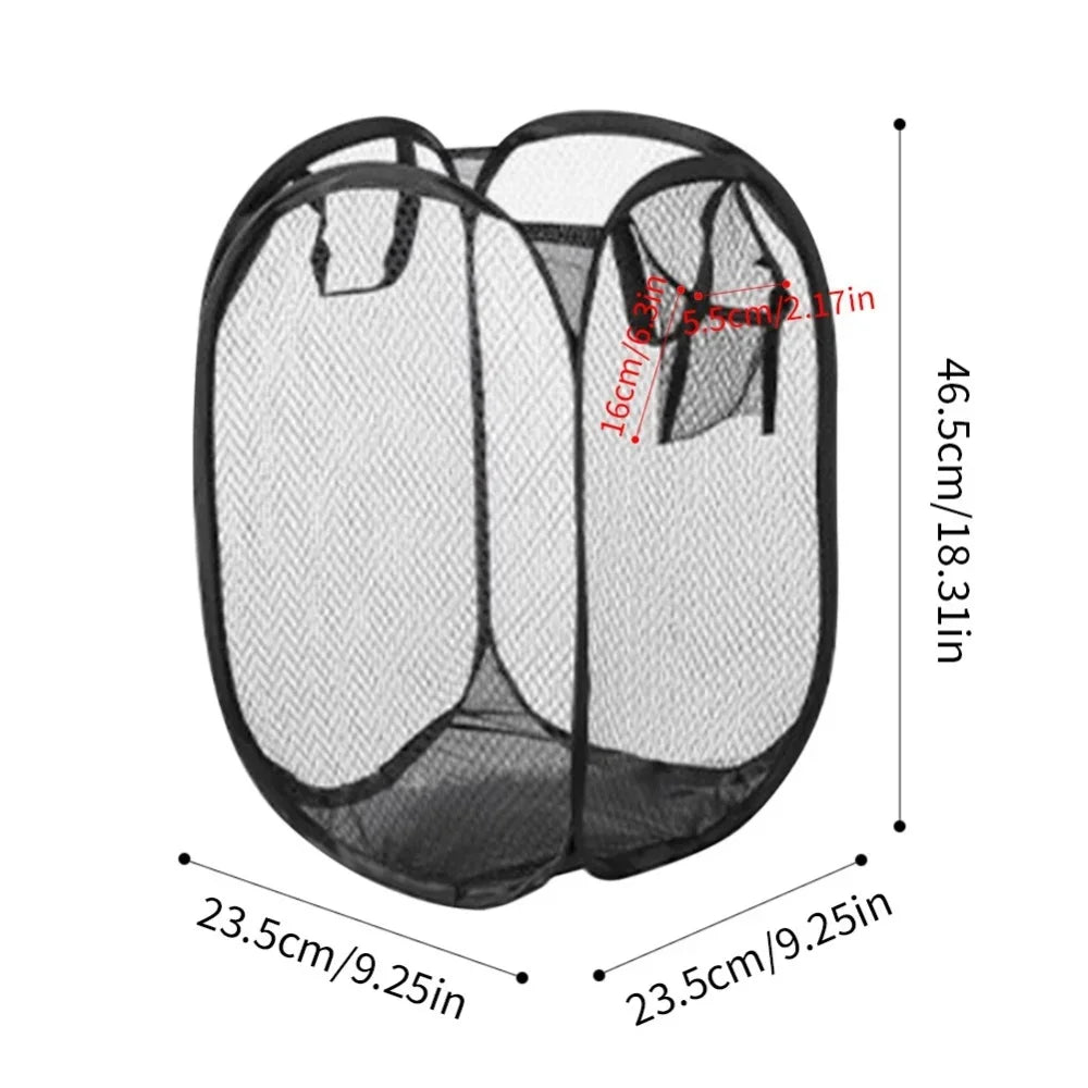 Portable Mesh Pop-Up Laundry Hamper | Collapsible Basket Collapsible Laundry Hamper Peaceful Pleasures Health and Wellness