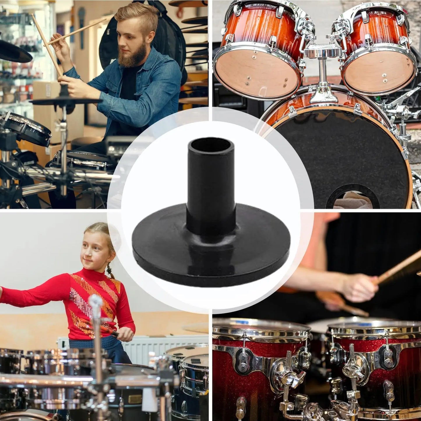 20-Pack Plastic Cymbal Sleeves | Drum Stand Replacement Parts