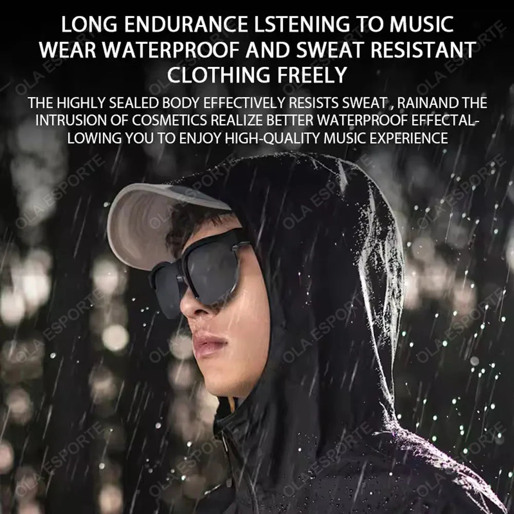New Camera Control Smart Glasses Music Sunglasses Headphones Wireless Bluetooth Call Headset HIFI Audio glasses For Android IOS Peaceful Pleasures Health and Wellness