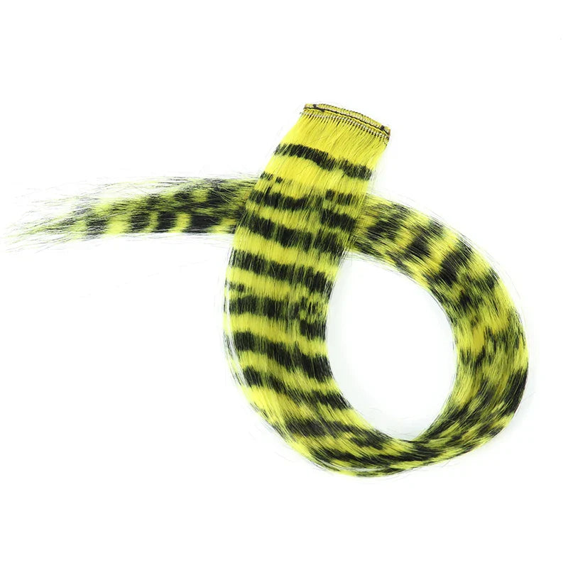 Girls Clip-On Wig Hairpiece – Stripe & Leopard Print, 18 in