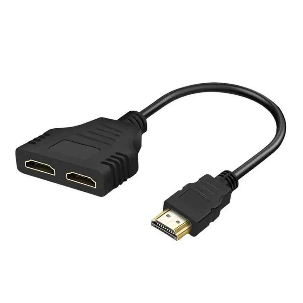 4K HDMI Splitter Adapter – 1 Male to 2 Female, 1080P/4K UHD Compatible, 30cm Cable Peaceful Pleasures Health and Wellness A