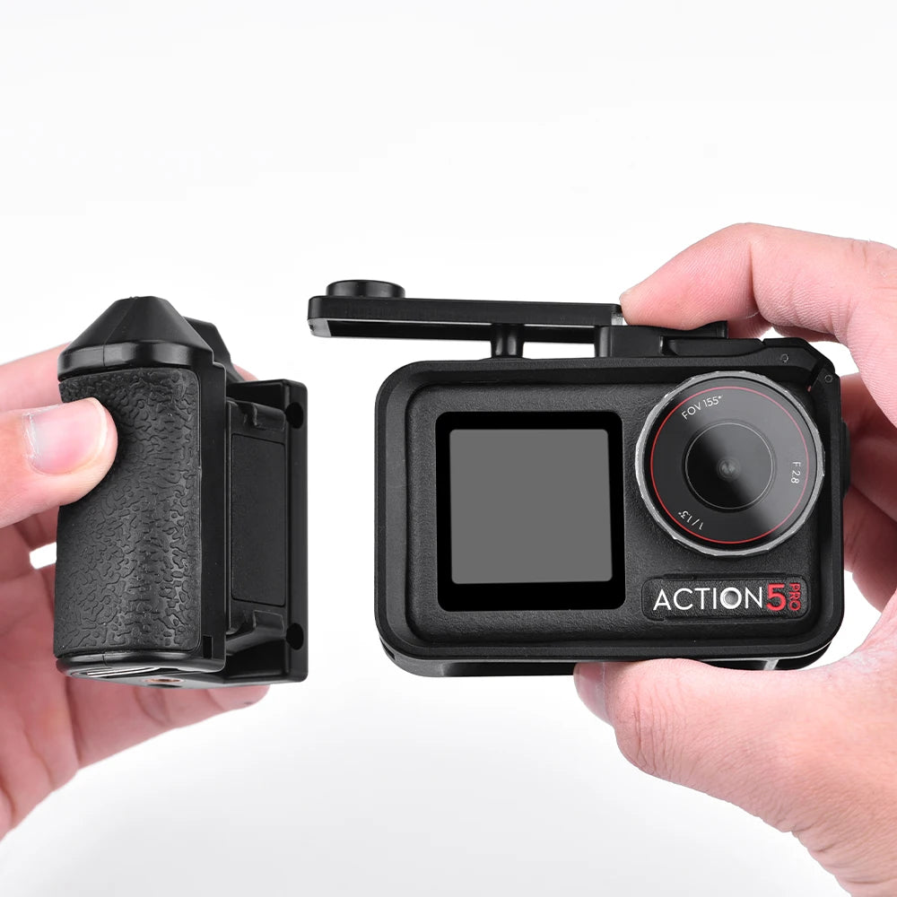 Black/Blue/Pink ABS For DJI ACTION 3/4/5 PRO Shutter Grip Action Camera Handle – Street Photography Essential Accessory Peaceful Pleasures Health and Wellness