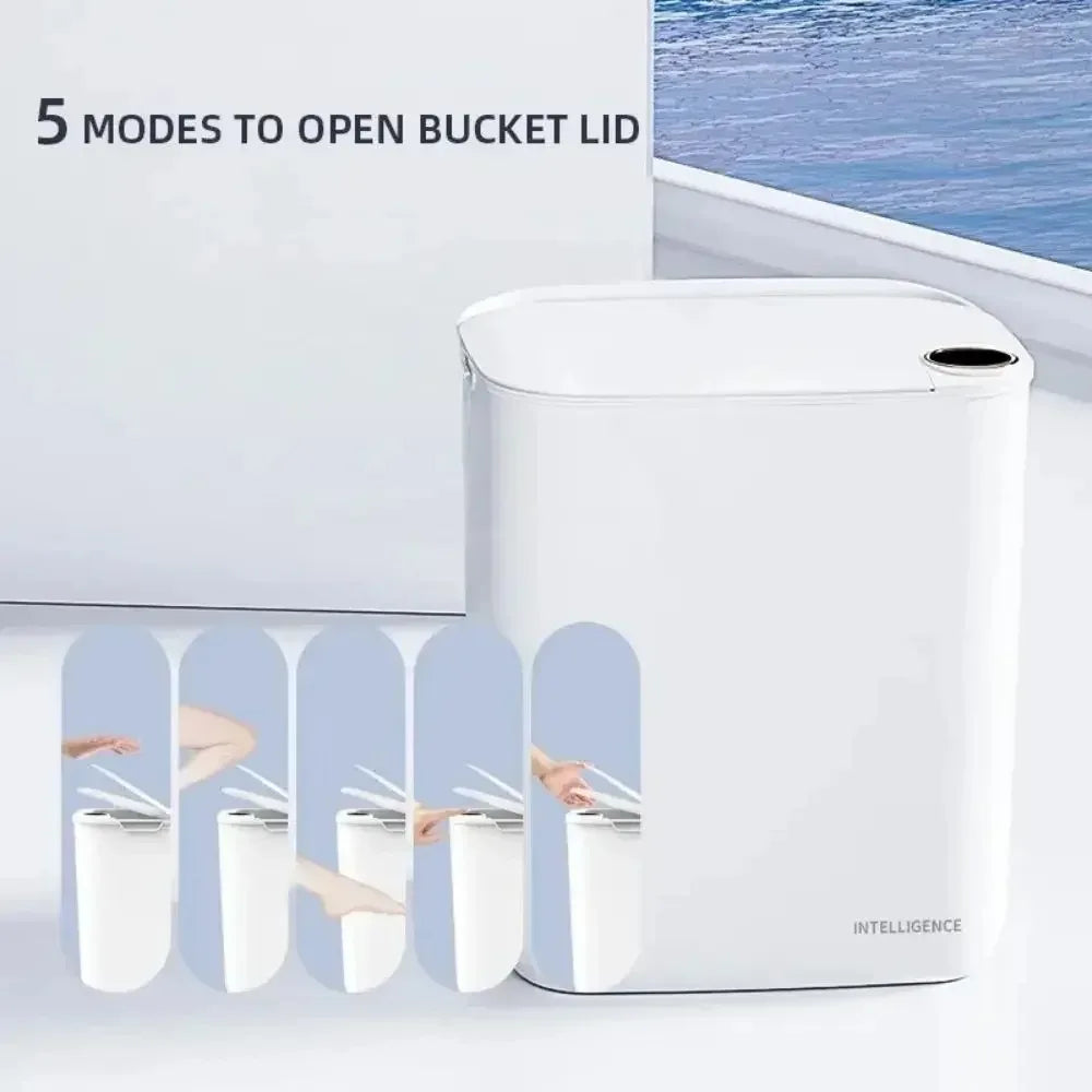 20L Touchless Automatic Trash Can Type-C Rechargeable Sensor Bin with Display for Kitchen Bathroom Smart Home Peaceful Pleasures Health and Wellness