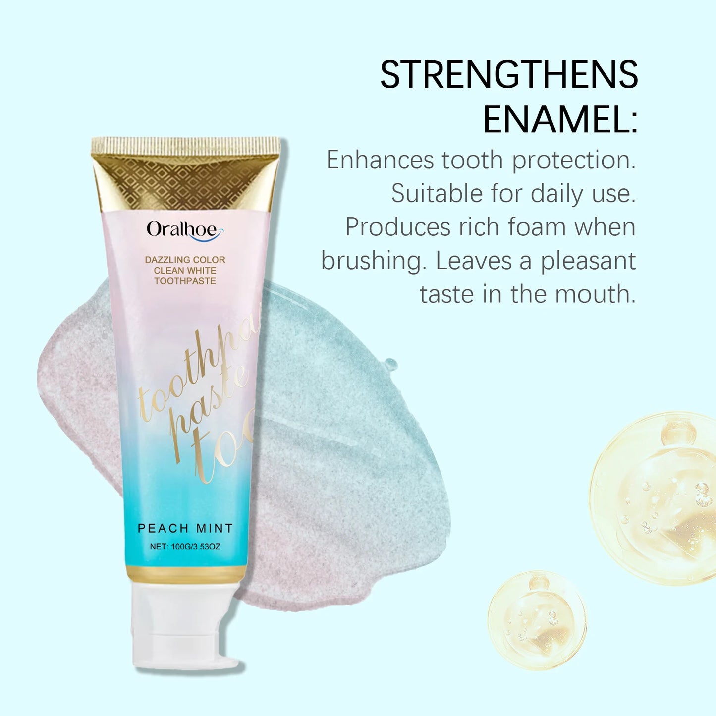 Oralhoe Radiant Whitening Toothpaste | Mint Flavor, 100g
