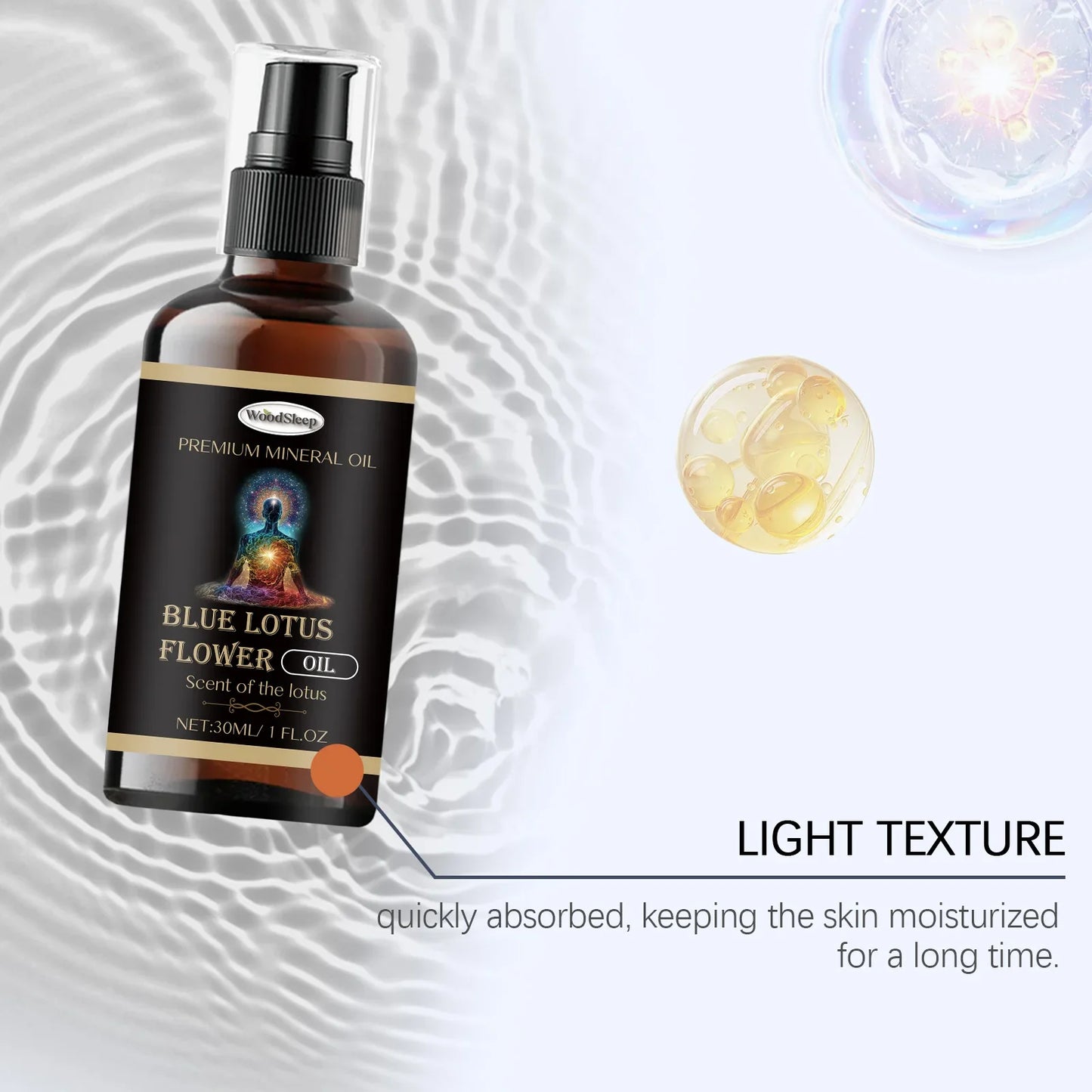 WOODSLEEP Blue Lotus Essential Massage Oil – Hair, Nail & Body
