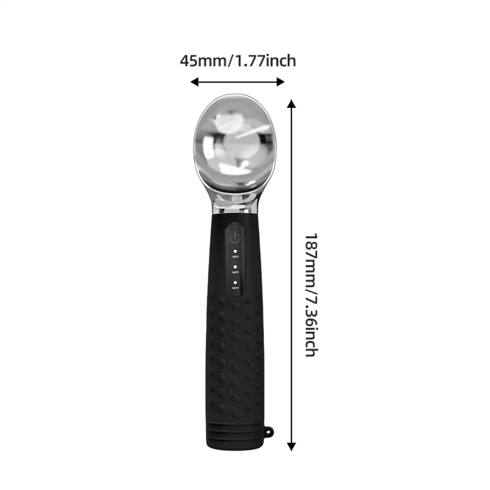 Ice Cream Scooper Heating Rechargeable Kitchen Gadget Ice Cream Scoop Heated For Home Dorm Kitchens Parties Buffets Cupcakes Peaceful Pleasures Health and Wellness