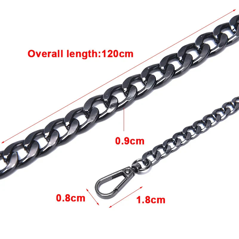 Metal Chain Bag Strap 120cm – DIY Crossbody Purse Handle