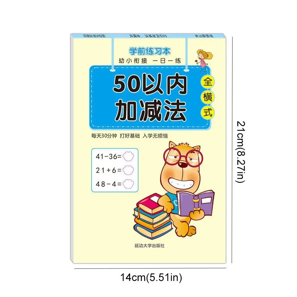 64 Pages Addition and Subtraction Arithmetic Exercise Books 10-100 Quick Calculation Math Arithmetic Books Math Training Peaceful Pleasures Health and Wellness