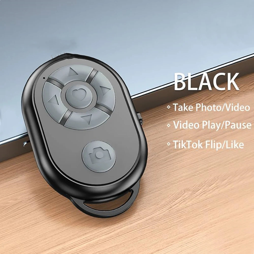 Bluetooth Wireless Shutter Remote for iPhone & Android Peaceful Pleasures Health and Wellness black