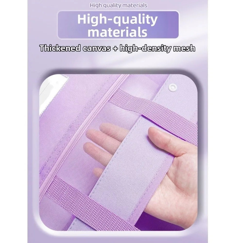 A4 Mesh Tote Bag | Zip File & Paper Storage Bag for Students