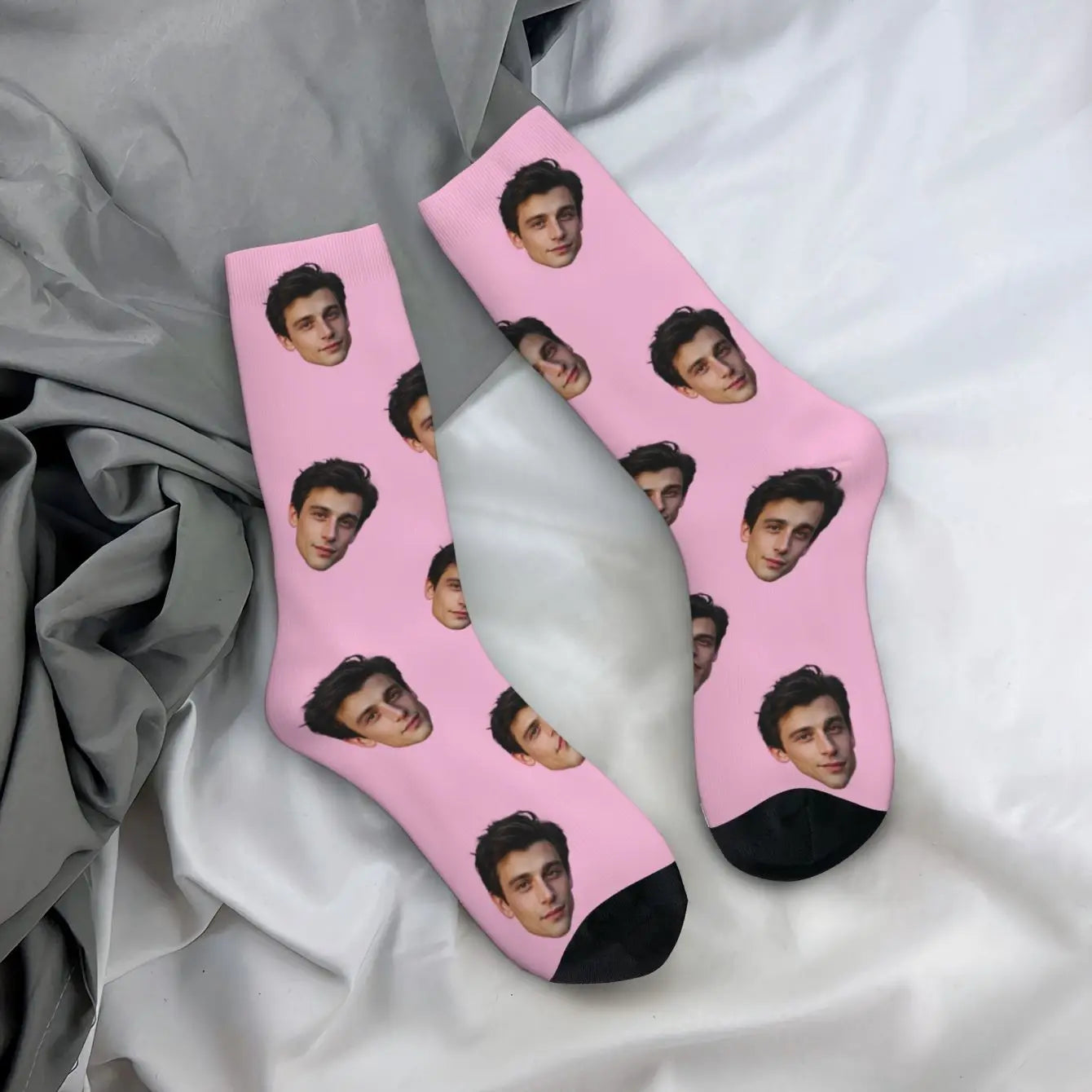 Customized face-shaped socks Unisex customized socks Personalized picture socks Photo socks Customized socks as gifts Peaceful Pleasures Health and Wellness 1-2 One Size