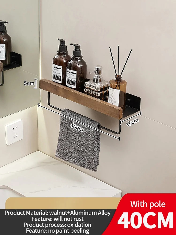 Wooden Wall Mounted Shelf – Bathroom, Kitchen & Living Room